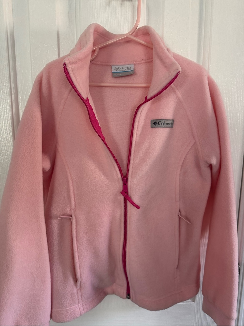 Girls pink Columbia fleece jacket